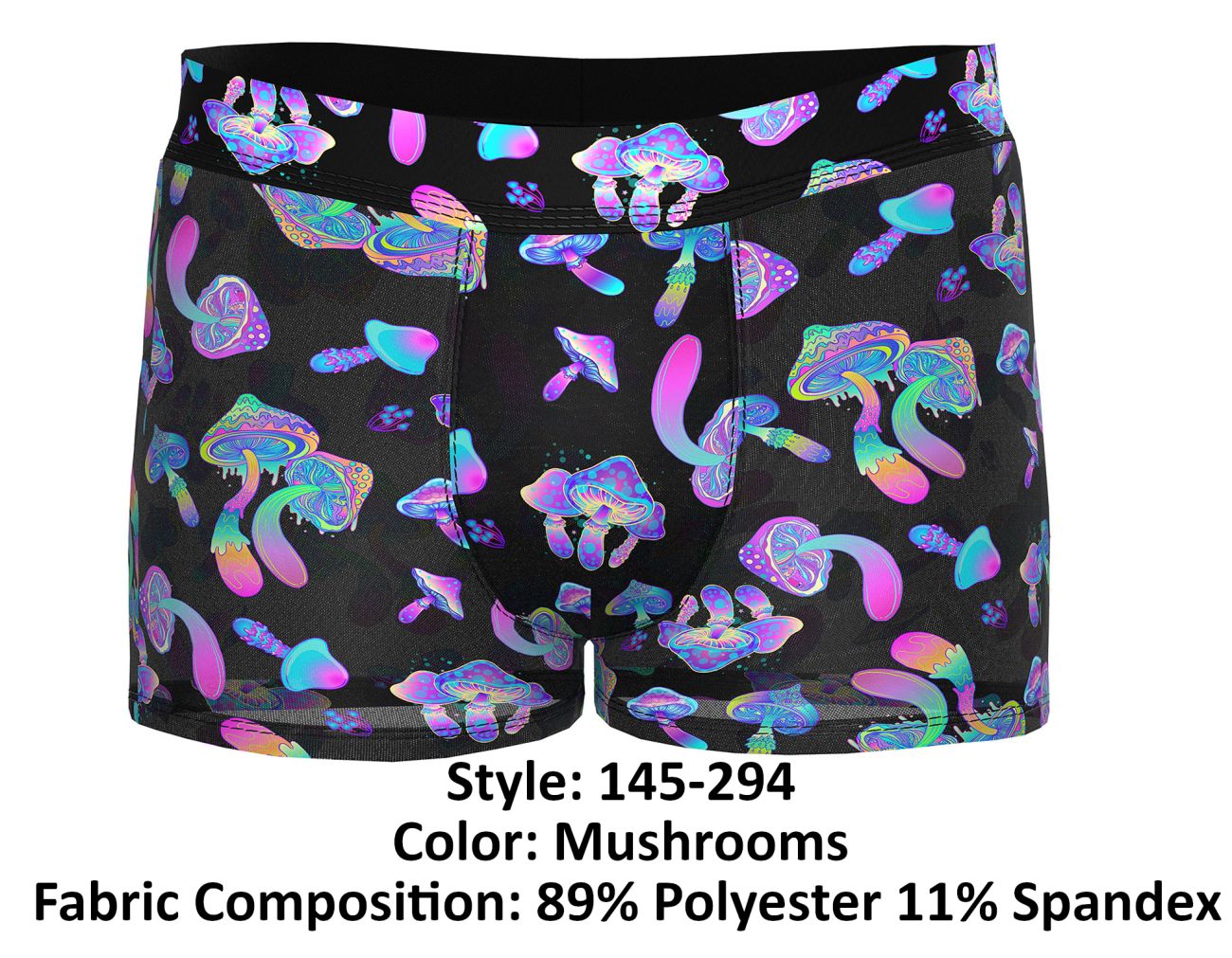 Male Power Men's Underwear 145-294 Hazy Dayz Pouch Short Color Mushrooms