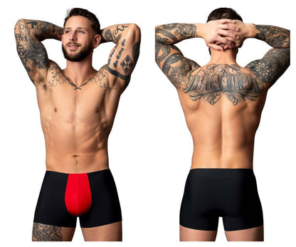 Male Power 154-300 Hot Mesh Pouch Short Color Black-Red