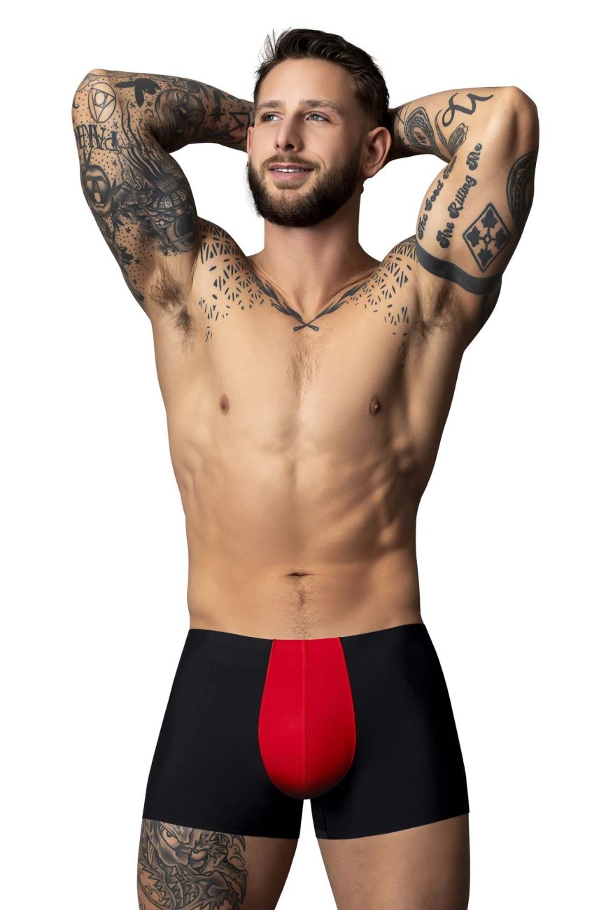 Male Power 154-300 Hot Mesh Pouch Short Color Black-Red