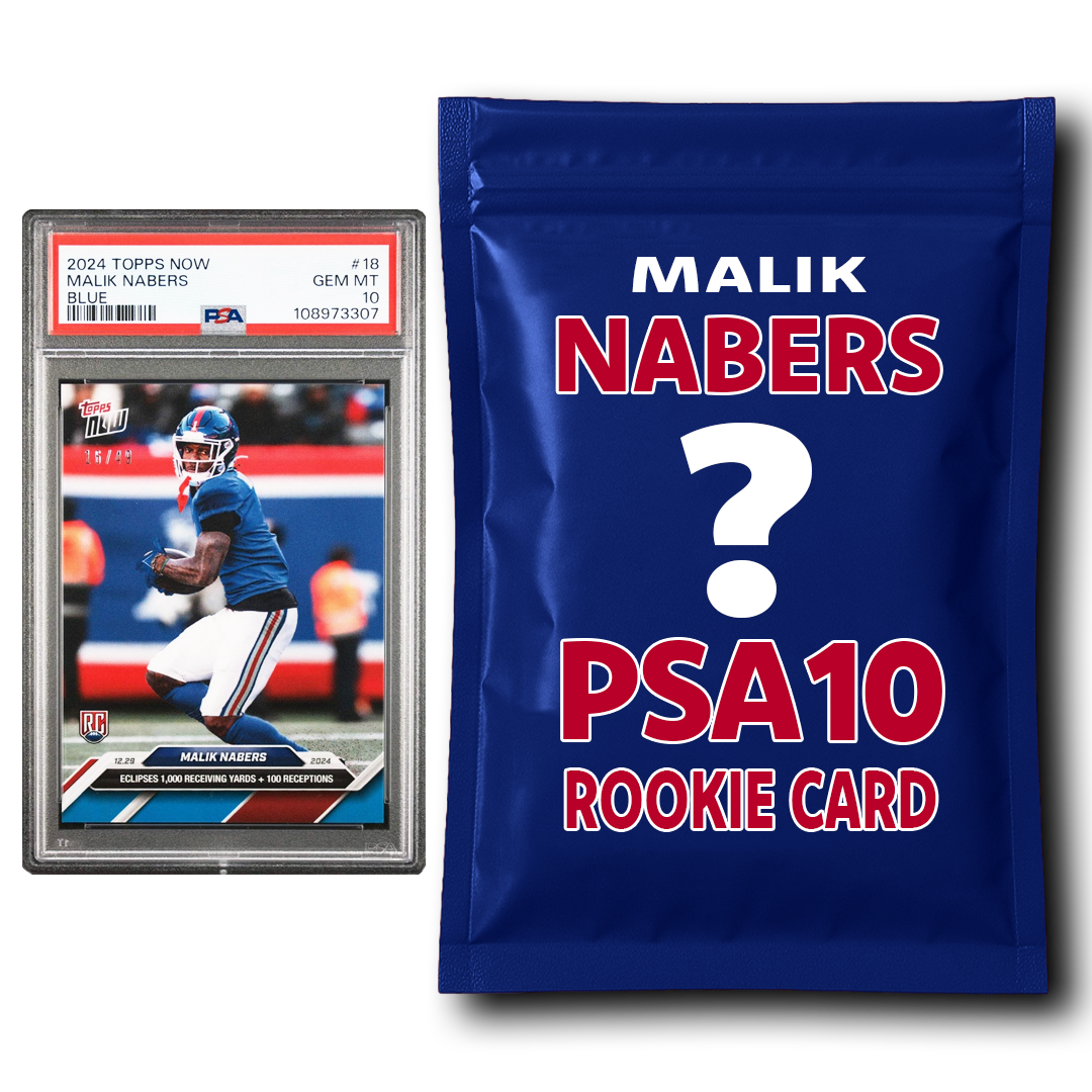 Malik Nabers PSA 10 Graded Football Rookie Card Mystery Pack
