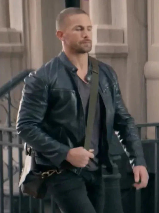 Man with No Past Adam Woodward Black Leather Jacket