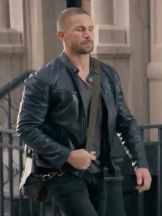 Man with No Past Adam Woodward Black Leather Jacket