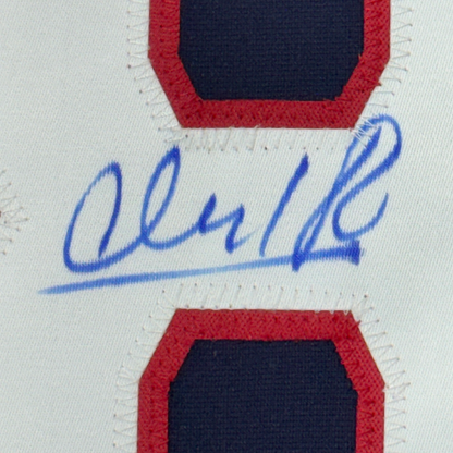 Framed Autographed/Signed Kirill Marchenko 35x39 Columbus Blue Hockey Jersey JSA COA