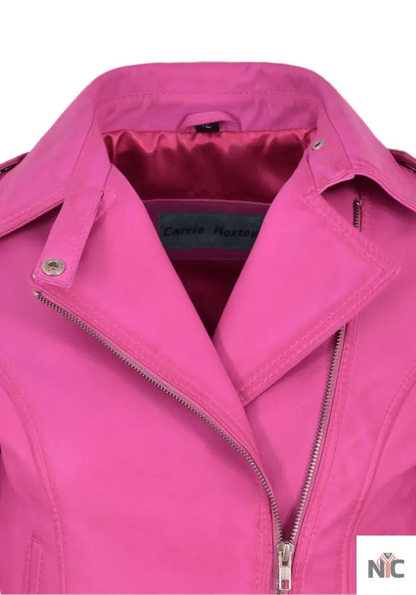Margot Robbie Barbie Pink Leather Jacket
