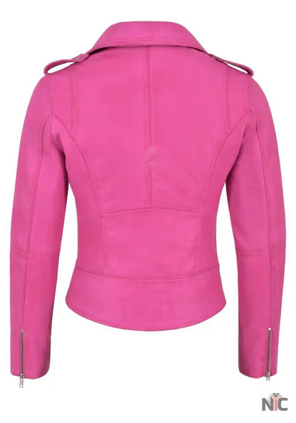 Margot Robbie Barbie Pink Leather Jacket