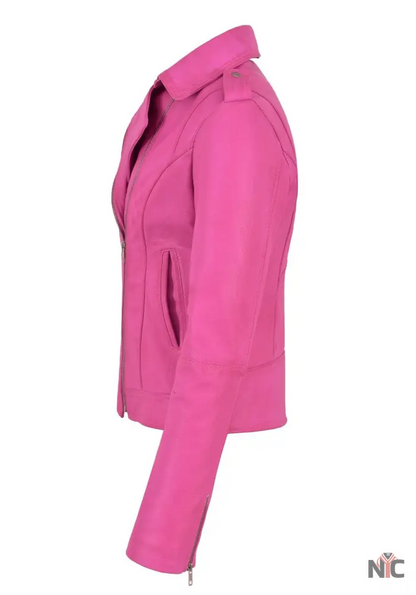Margot Robbie Barbie Pink Leather Jacket