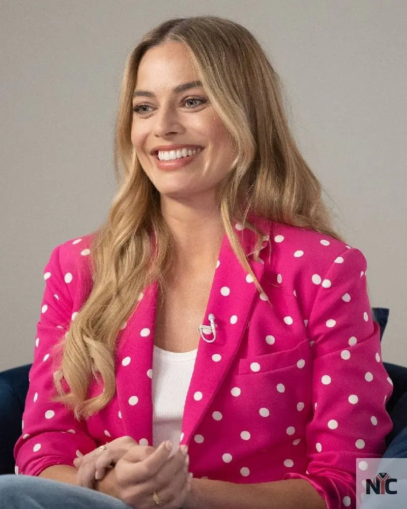 Margot Robbie Polka Dot Blazer