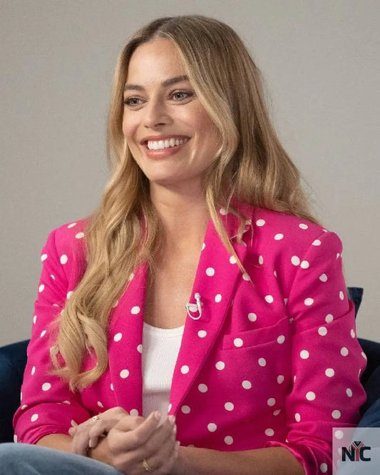 Margot Robbie Polka Dot Blazer