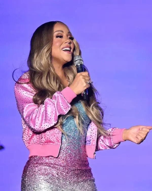 Mariah Carey Brighton Pride 2025 Pink Jacket