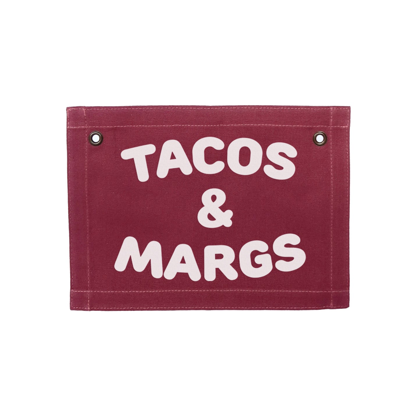Tacos & Margs Small Canvas Flag