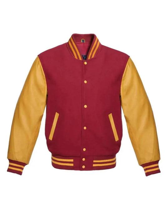 Maroon And Gold Varsity Jacket