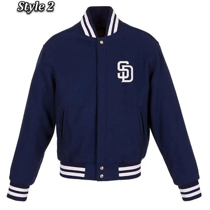 San Diego Padres Navy Blue Wool Jacket