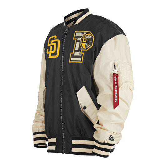 Men's San Diego Padres New Era x Alpha Industries Full-Zip Bomber Jacket