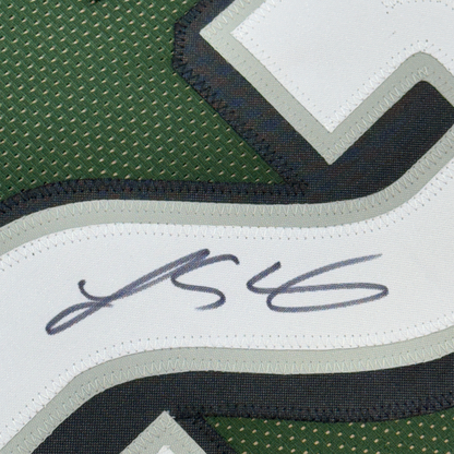 Framed Autographed/Signed LeSean McCoy 35x39 Philadelphia Green Football Jersey JSA COA