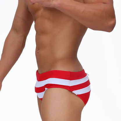 Red Stripes Swim Brief
