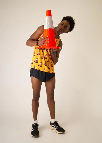 Men's Traffic Cones Performance Singlet (Yellow)