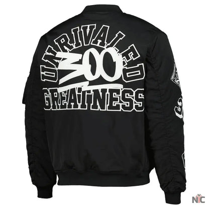Men’s Black UFC 300 Full-Zip Bomber Jacket