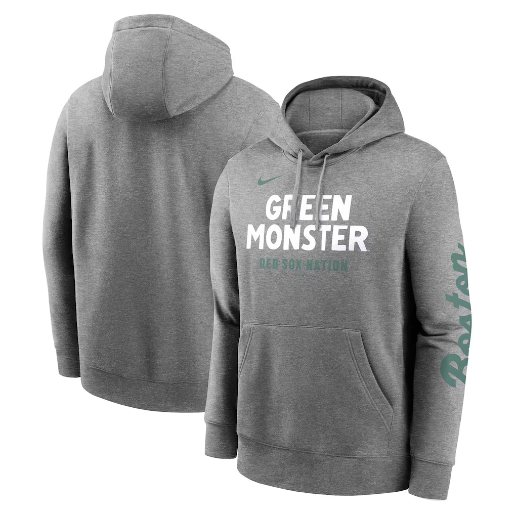 Men’s Boston Red Sox Nike Heather Charcoal 2025 Pullover Hoodie