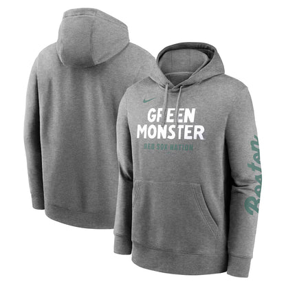 Men’s Boston Red Sox Nike Heather Charcoal 2025 Pullover Hoodie