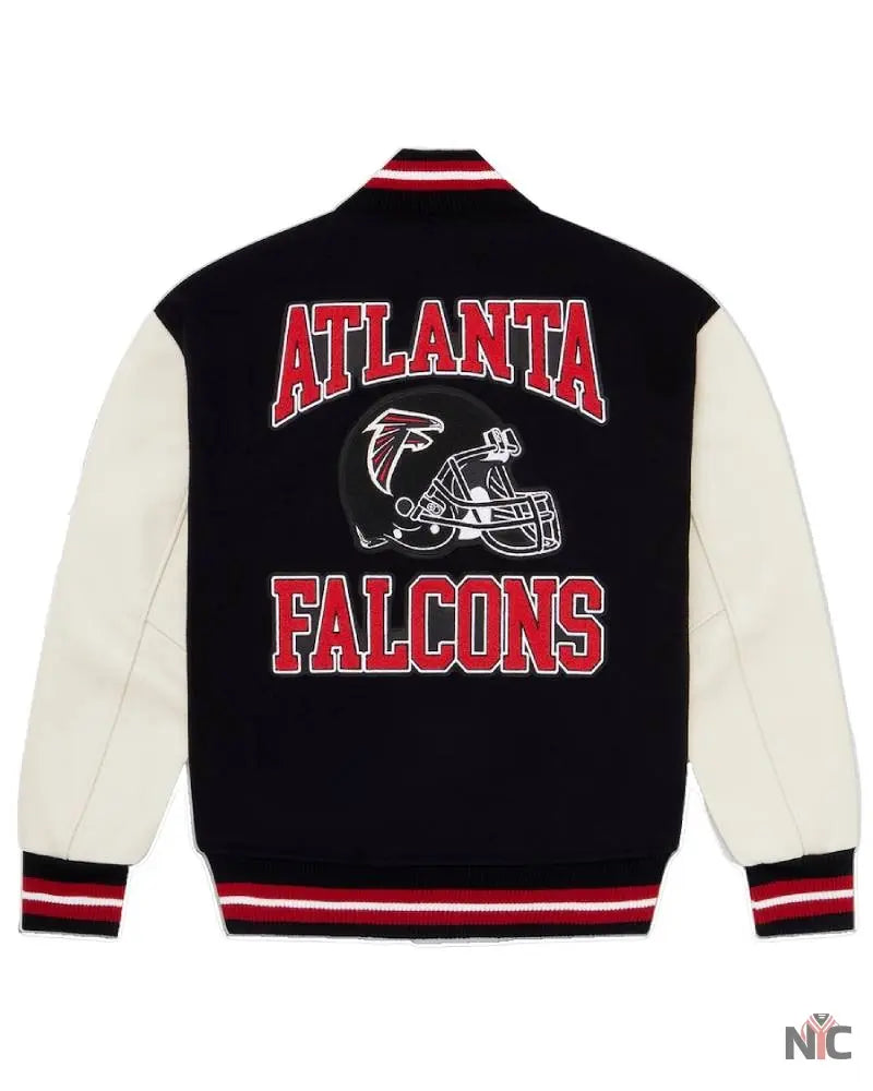 Men’s OVO x NFL Black Atlanta Falcons Full-Snap Varsity Jacket