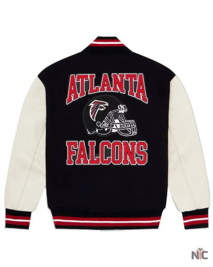 Men’s OVO x NFL Black Atlanta Falcons Full-Snap Varsity Jacket