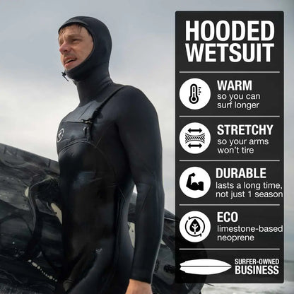 Men's Hooded 5/4mm Surfing Wetsuit