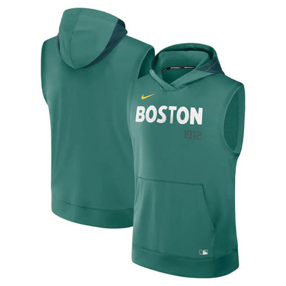 Men’s Boston Red Sox Nike Green 2025 Sleeveless Pullover Hoodie