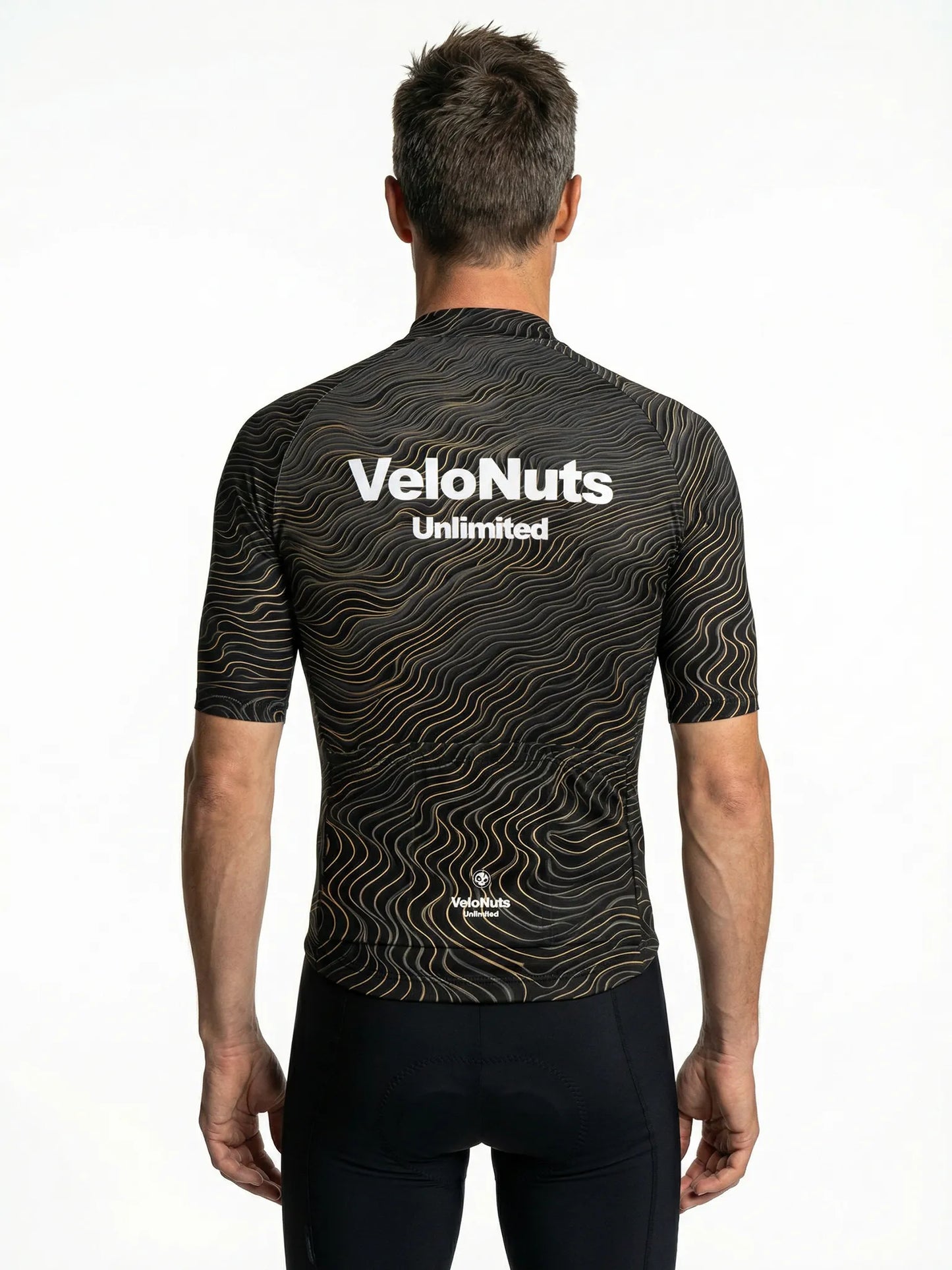 Men's Cycling Jersey-Gilded Waves