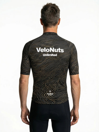 Men's Cycling Jersey-Gilded Waves
