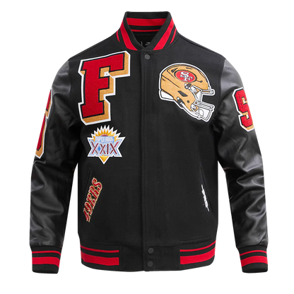 Men’s San Francisco 49ers Mashup Wool Varsity Jacket