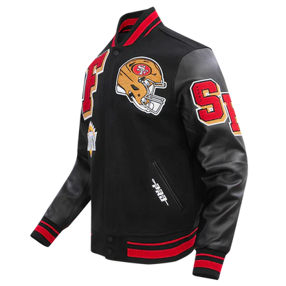 Men’s San Francisco 49ers Mashup Wool Varsity Jacket