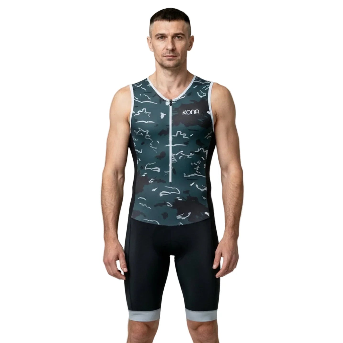 Kona Assault Men’s Triathlon Race Suit — Sleeveless Performance Tri Suit