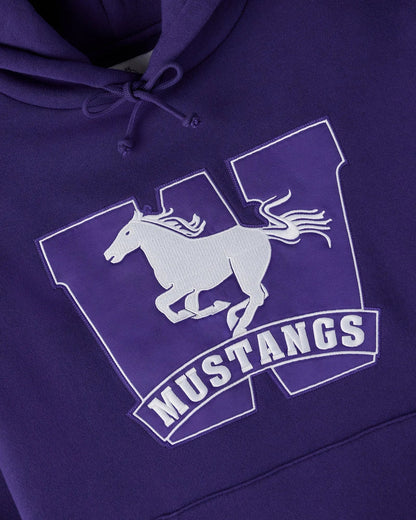 Unisex Campus Western Purple Fleece Hoodie