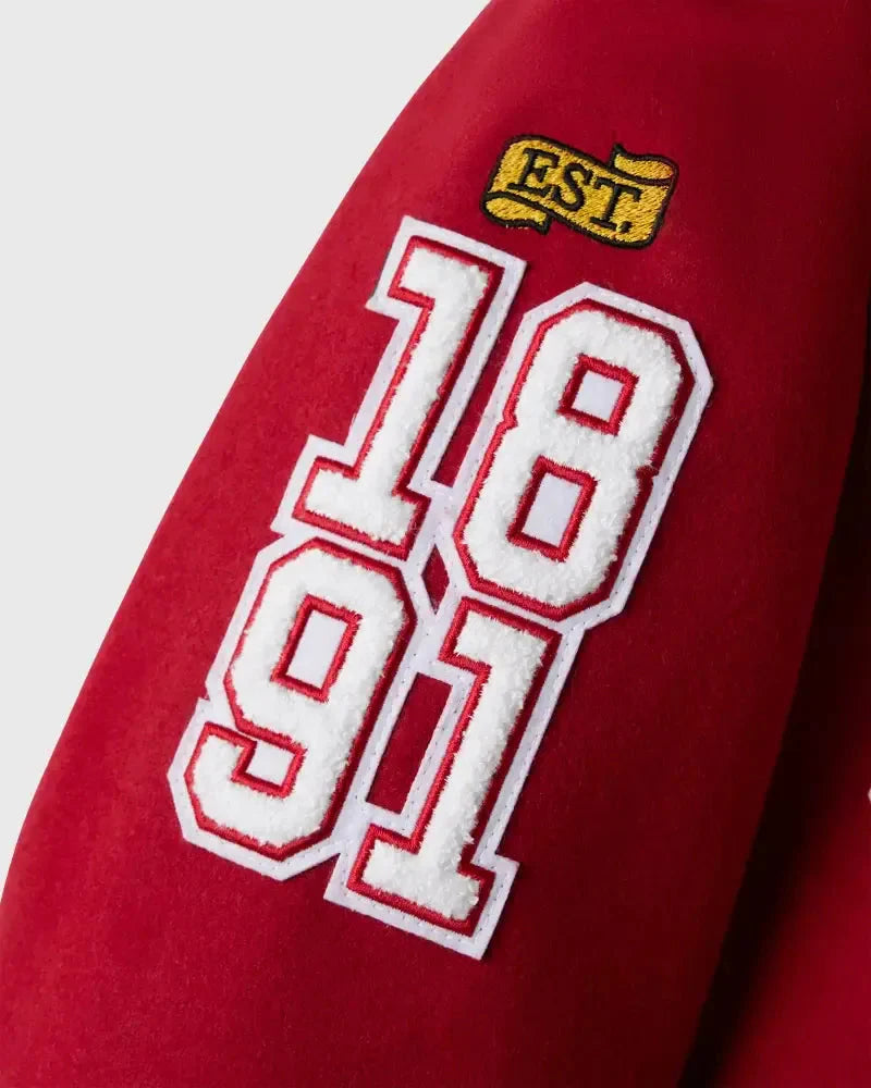 Stanford Campus Red Varsity Jacket