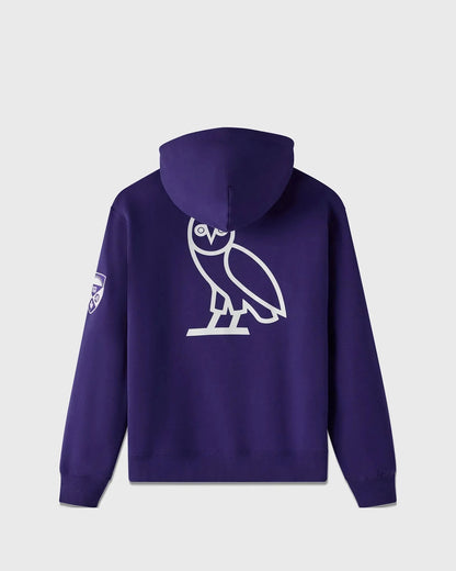 Unisex Campus Western Purple Fleece Hoodie