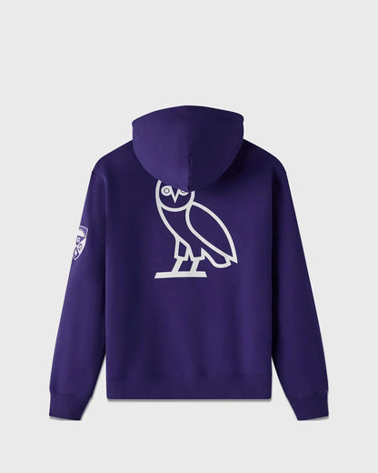 Unisex Campus Western Purple Fleece Hoodie
