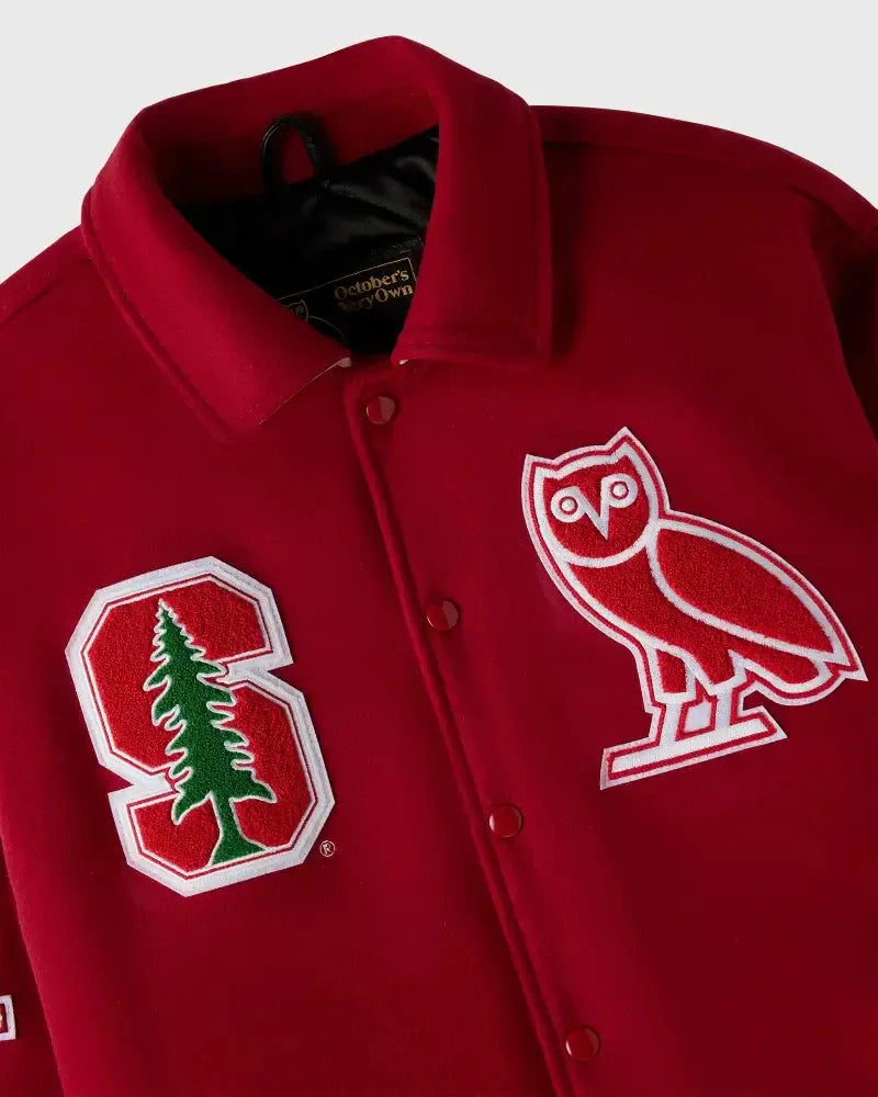 Stanford Campus Red Varsity Jacket