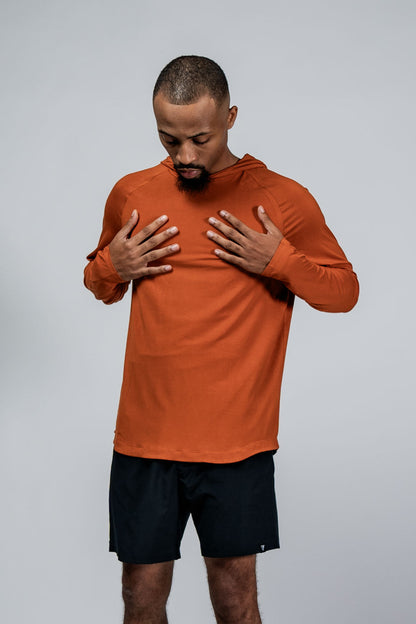 Men's Terra Recovery Element Hoodie Shirt (Sunfire Clay)