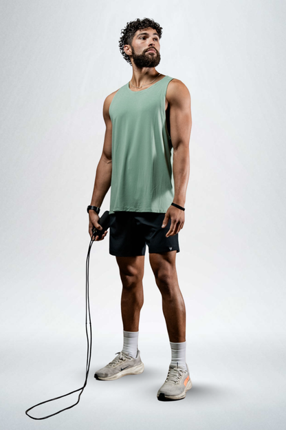 Men's Terra Recovery Tank (Low Light Olive)