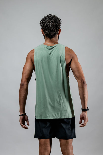 Men's Terra Recovery Tank (Low Light Olive)