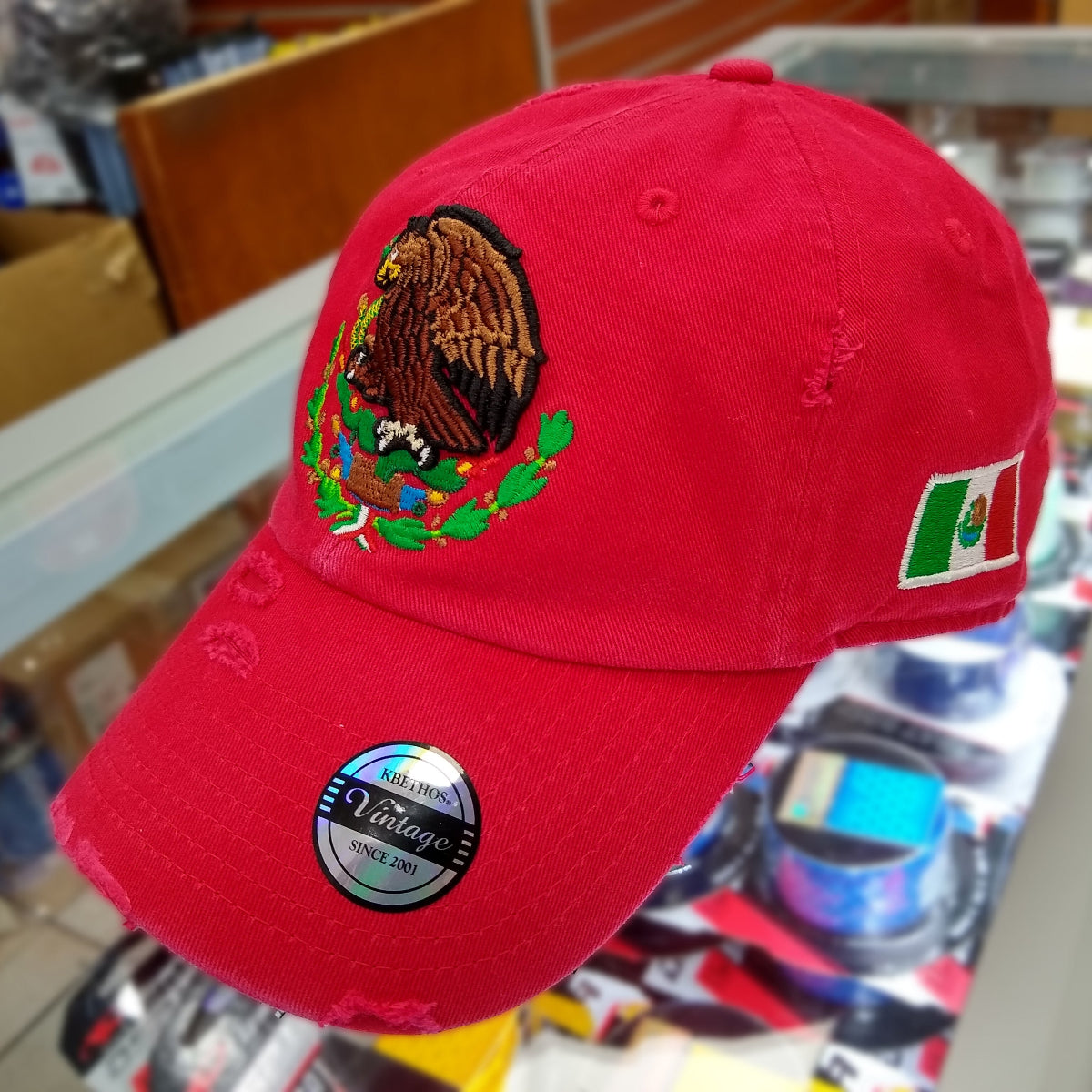 Mexico Vintage hats with Mexican Flag and Shield