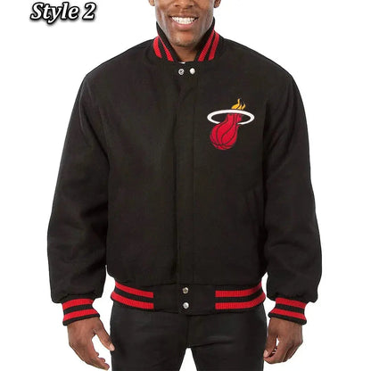 Miami Heat Black Wool Varsity Jacket