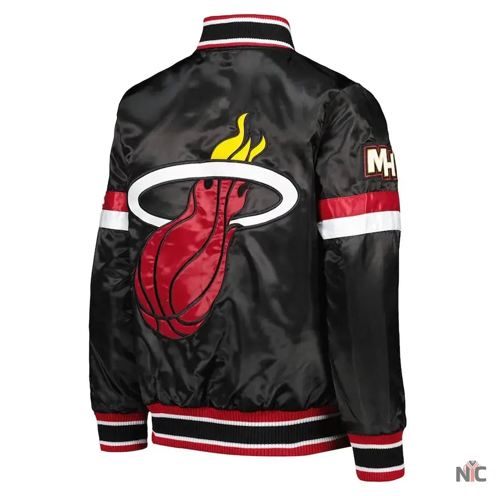 Miami Heat Home Game Black Satin Jacket