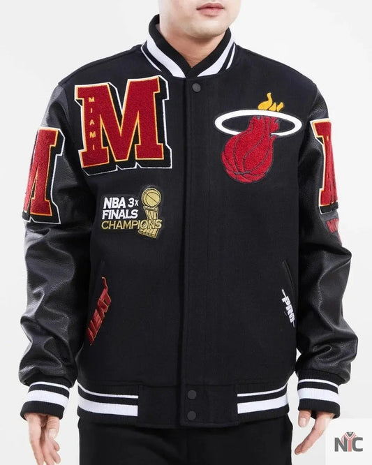 Miami Heat Mash Up Varsity Jacket