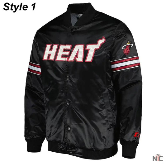 Miami Heat Pick & Roll Full-Snap Satin Jacket