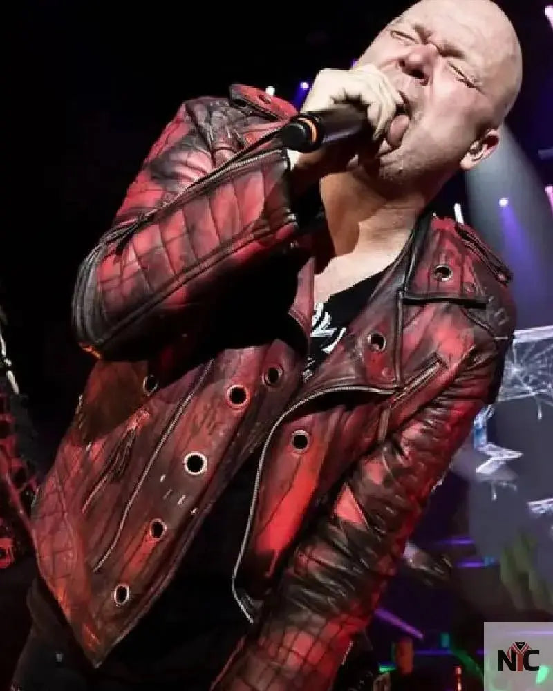 Michael Kiske Halloween Music Festival Red Leather Jacket