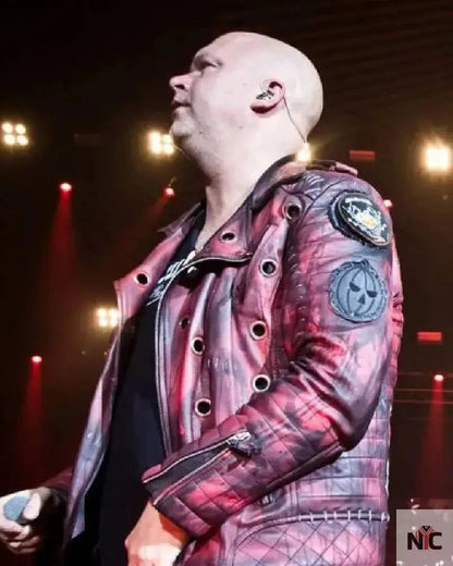Michael Kiske Halloween Music Festival Red Leather Jacket