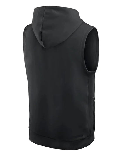 Mike Tomlin Pittsburgh Steelers Black Sideline Sleeveless Hoodie