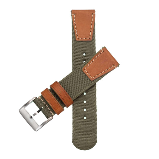 Military Green Two Piece Eco-Friendly Watch Strap