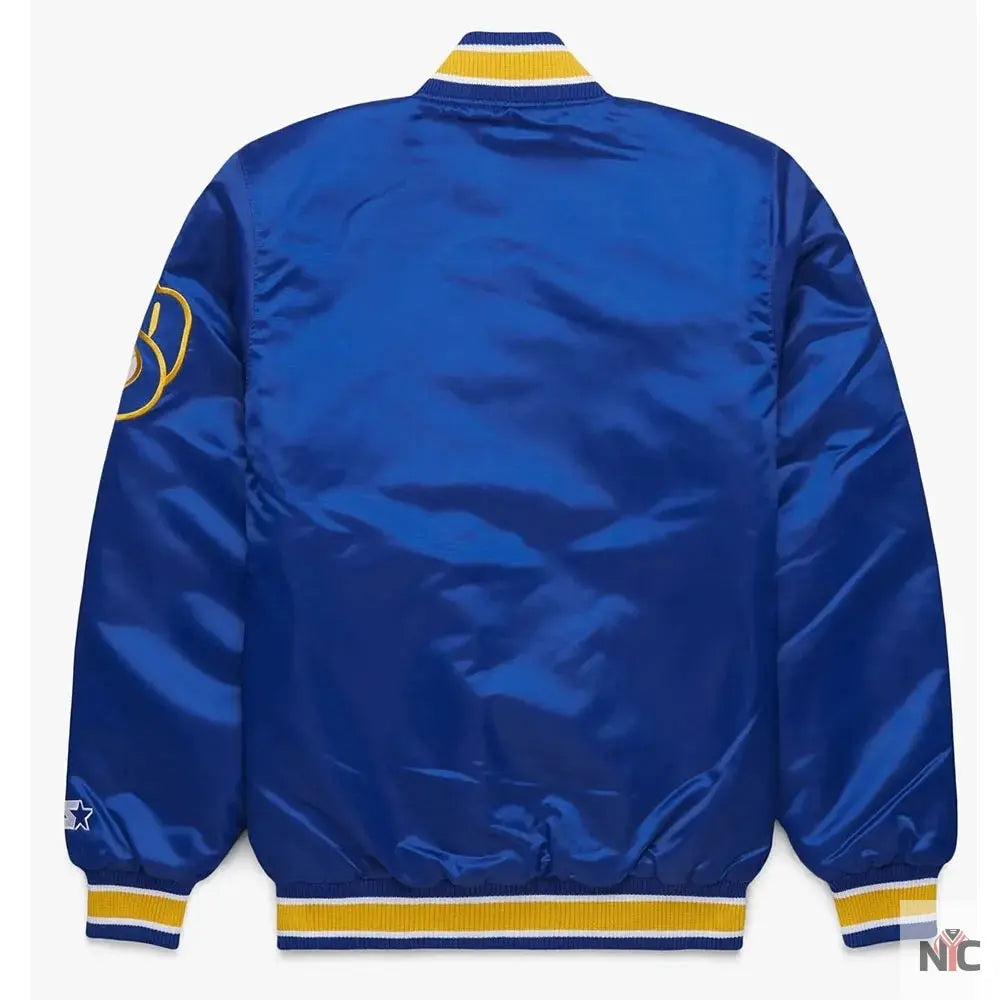 Milwaukee Brewers Royal Blue Bomber Jacket